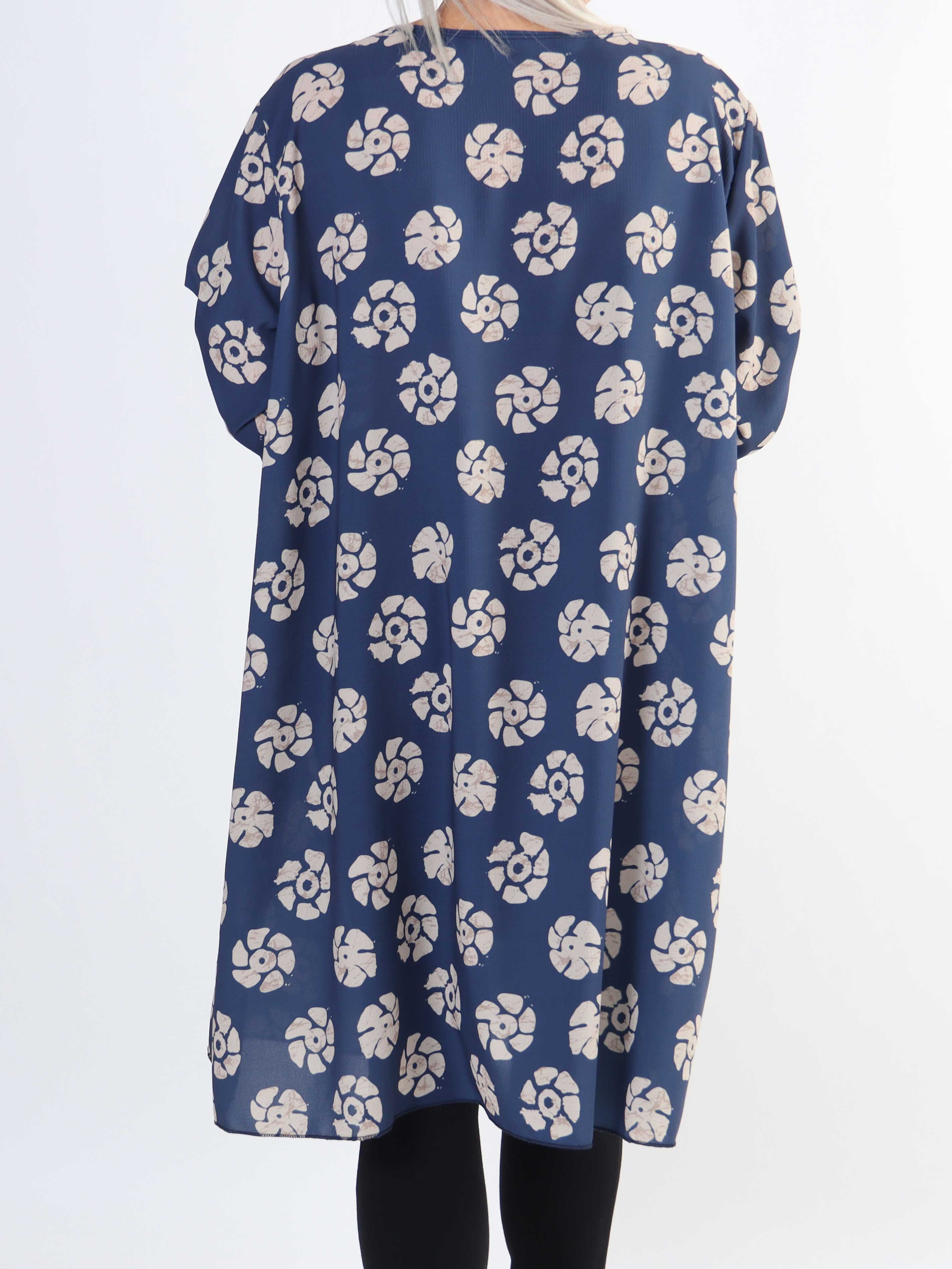 Claudia Print Dress - Plus size tunikakjole med print og lynlås